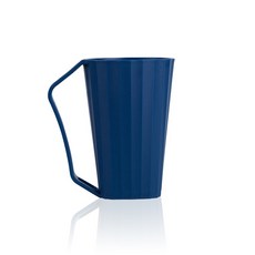 帶手柄漱口杯 牙刷杯 水杯 北歐風撞色, 1個, 深藍