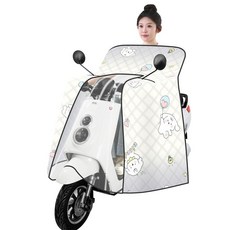 電動車擋風被 夏季鬥篷 薄款 防曬防風 側翼款 全包遮陽 粉色抱花兔 design, 25夏鬥篷款, N/A