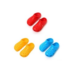 리빙쉘 접착식 크록스 칫솔걸이 3종, 3세트, 레드+블루+옐로우