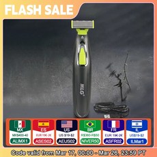 남성 전기면도기 MLG 무선 방수 전신 바디 트리머 제모기, 블랙, 단일 모델