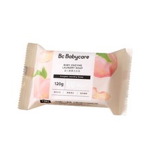 babycare兒童酵素洗衣皂，氨基酸配方，新生嬰兒寶寶內衣尿布手洗專用，溫和不刺激, 1個, 【白桃味 120g*5塊】