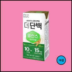 빙그레 더단백 밸런스 오리지널, 190ml, 16개