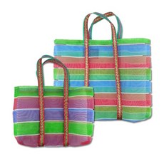 文青茄芷袋 手提袋 市場袋 環保袋 購物袋 編織袋 台灣LV 交換禮物, 1個, 3號