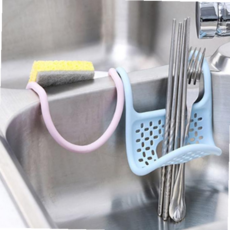 수세미 싱크대 받침 거치대 홀더 걸이 다용도 키밍, 핑크