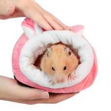 세척가능 햄스터 쿠션 양털 안감 겨울 보온용품 1개입 12cm 핑크, 1개