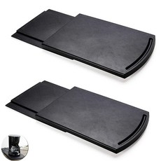 슬라이딩 커피 메이커 트레이 2팩 30.5cm(12인치) 조리대 가전제품 캐디 슬라이더 카라비너 아래 블렌더 토스터용 블랙 ABS 롤링 아웃, 슬라이딩 커피 메이커 트레이 2팩, 30.5cm(12인