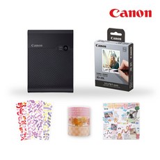 캐논 정품 휴대용 포토프린터 셀피스퀘어 QX10 DIY패키지 하트시그널 포토프린터, QX10 (블랙)