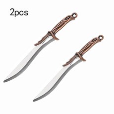 군용나이프 휴대용 미니 나이프 열쇠고리 휴일 선물 및 빠른 배송에 적합 비 접이식 펜던트 액세서리, 2) 2pcs, 2개