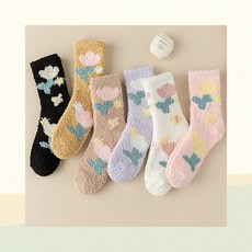 두꺼운 극세사 수면양말 양말 실내 털 겨울 보온 임산부