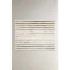 ZARA 자라 컬러 스트라이프 욕실 발매트 - 네이비 120751, 50 x 70 cm