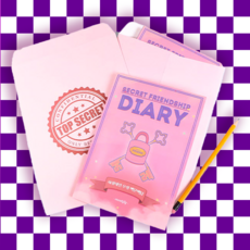 SANS 시크릿 백문백답 우정 교환 일기, 2개 1세트