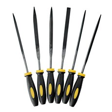 목공용 소형 금속용 연마 가는 쇠줄 야스리 6P 줄세트 수작업 반달줄 수작업 철공용 야스리 쇠줄 연마 야슬이 철공줄 공구줄 목공용, 상세페이지 참조