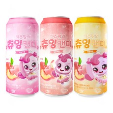 프린세스 캐치티니핑 하츄핑의 츄잉캔디 복숭아맛 3종, 1세트, 216g, 핑크+옐로우+오렌지