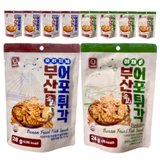 한진식품 추억의 부산 어포 튀각 오리지널 + 야채맛, 5세트, 52g