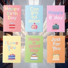 생일카드 감사 선물 미니 축하 엽서 팬시, 04 롤케이크