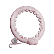 智能呼啦圈 可調節尺寸 按摩瘦腰 靜音設計 居家健身器材 【M碼 75公斤內】, 奶昔粉【M碼 75公斤內】, 1個, 815g