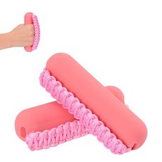 Hikeen 여성 남성용 핸드 웨이트 세트 부드러운 덤벨 2개(각 0.5kg(1파운드)) 에어로빅 조깅 달리기용 핸드 스트랩이 있는 워킹 웨이트(그린 0.9kg(2파운, 0.5kg(1파운드) x 2개, 핑크