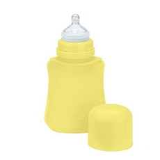 그린스프라우츠 포켓 실리콘 236.6ml 젖꼭지형 어린이 물병, 1개, Yellow