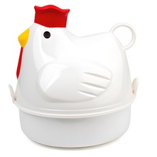 NEW&HOT 微波爐蒸蛋器13.5*10.5*4.5cm, 白色, 1個
