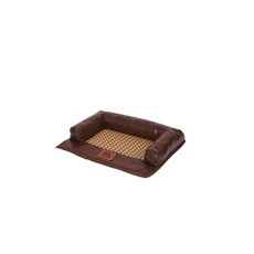 寵物涼蓆墊 涼墊 狗窩 貓床 寵物用品, 1個, S 45*30CM 建議2.5公斤內,棕色【耐髒好清洗】