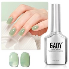 GAOY Jelly Nude 블루 젤 매니큐어 16ml 시어 뉴트럴 반투명 쏙 오프 젤 폴리쉬 네일 아트 DIY용 UV 라이트 큐어 1722 헤지 블루, 라이트 제이드
