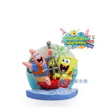 【AC草影】海綿寶寶系列 坐漂浮桶公仔【一個】海綿寶寶 派大星 原廠授權, 1個