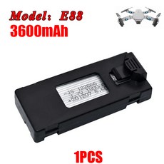 E88 드론 배터리 3.7V 1800/2600/3600/5000/6500mAh E88PRO E99 E99PRO P1 K3 P10 A13 E525 RC 쿼드콥터 부품, [02] 1pcsE88-3600MAH