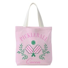 나츠노 여성용 피클볼 선물 퀸 캔버스 토트백 피클볼-화이트 머치백 단일 사이즈 452674, 피클볼-보라 452674