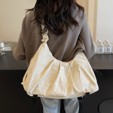 ENUKY 나일론 가벼운 대용량 요가가방( 매트스트랩 가능 ) 호보백, 베이지, 1개