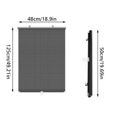 블랙 아웃 커튼 차양 롤러 블라인드 자동차 그늘 개폐식 창 홈 주방 레스토랑 사무실 스크, 50x125cm, 1개, 02 검정색