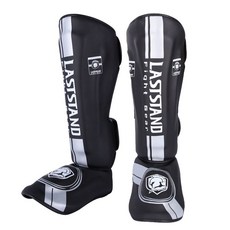 킥복싱 정강이보호대 종합격투기 무에타이 태권도, 업그레이드두꺼운라텍스블랙앤화이트, S