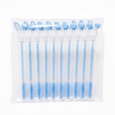 래쉬몬스터 래빗 케이스 속눈썹 브러쉬 토끼귀 반짝이 마스카라브러쉬, 10개, 블루