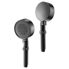 五檔蓮蓬頭 增壓蓮蓬頭 五段調節水花模式 提升水壓 簡易安裝 耐用材質, 黑色, 5個