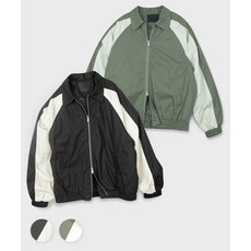 [블랙모먼트] 오버핏 코튼 투웨이 바시티 집업 점퍼 자켓_2COLOR