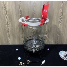 多功能玻璃飲料桶 附龍頭 發酵酵素桶 水果酒桶 涼水桶 紅茶桶, 1個, 紅茶玻璃茶桶，宅配免運費