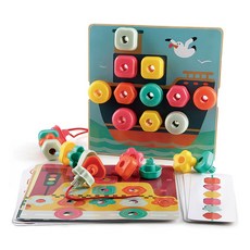 제오오스토어 실꿰기 퍼즐 120450 교육완구 블록퍼즐 도형끼우기 도형패턴퍼즐