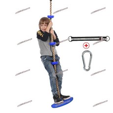 그네 리기 장난감 등반 밧줄 유치원 키즈카페 키즈 실내 스윙 야외 실내그네, 1개, 블루 아웃도어 패키지