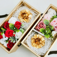 카네이션 용돈 박스 플라워 비누 선물 스승의날 용돈 박스 기념일 부모님 어버이 환갑 생일 칠순 생신, 핑크