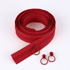 3호 링고리슬라이더(3p) 3호 (270cm)나일론 코일지퍼, 1개, 레드