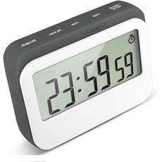 VPAL 디지털 주방 타이머 1224시간 알람 시계 마그네틱 백 및 접이식 스탠드 대형 LCD 디스플레이
