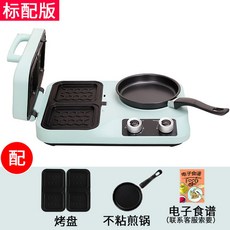 in One 아침 식사 기계 올인원 가정용 다기능 샌드위치 튀김 제조기 토스터, 03 EU, 하얀색