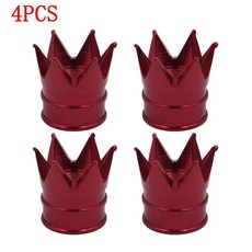 크리에이티브 알루미늄 자동차 휠 에어 밸브 캡 킹 타이어 커버 오토바이, 8. 4PCS Red, 1개