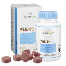 뉴트리코어 키즈 아연 츄어블, 60정, 2개