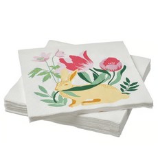 이케아 종이냅킨 멀티컬러 디자인33x33 30매입 3디자인, 셸레크