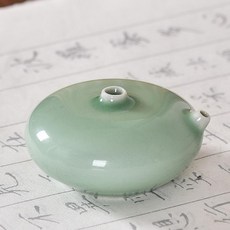 文房四寶 水滴硯台 學生書法國畫 陶瓷製 小號硯滴, 弟梅小圓水滴, 1個