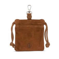 가먼트 드로스트링 스웨이드 파우치