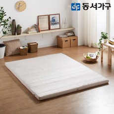 동서가구 EZ매트 MND 벨로아 볼라텍폼스 슈퍼싱글 SS 토퍼 매트리스 DF627405, 101줄무늬, 화이트 아이보리