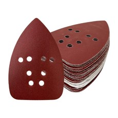 三角砂紙 多孔集塵 適用於木材金屬塑膠 背膠設計 多種粗細度可選, 1個