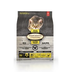 烘焙客 OVEN-BAKED Tradition 無穀貓野放雞 全貓糧 2.27kg 高肉類蛋白質 低升糖配方, 1包, 烘焙客-無穀貓野放雞 5磅, 雞