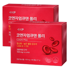 혈압높을때증상 에 좋은 고함량 코큐텐 영양제 높은 혈압 낮추는 약국판매제품, 2박스, 60회분